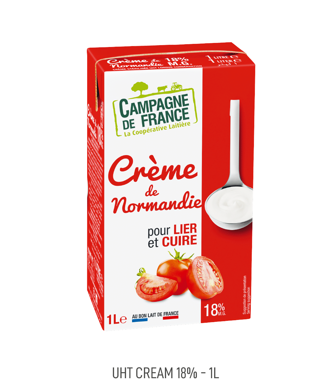 Crème UHT Campagne de France 18% 1L