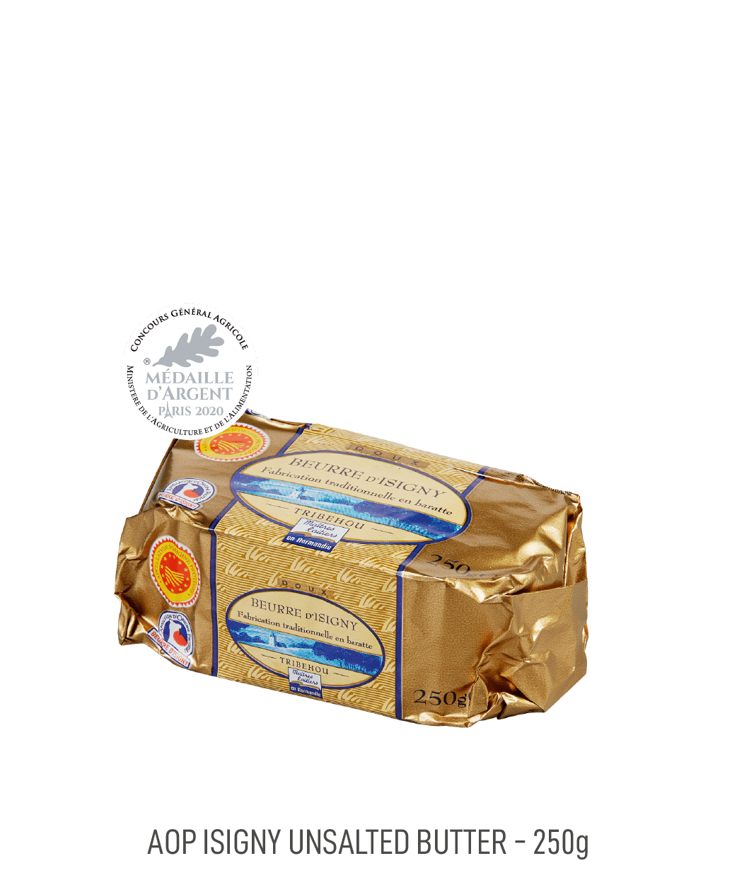 Beurre doux AOP Isigny tribehou 250g moulé