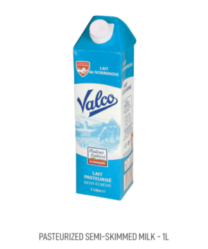 Lait pasteurisé demi-écrémé Valco 1L